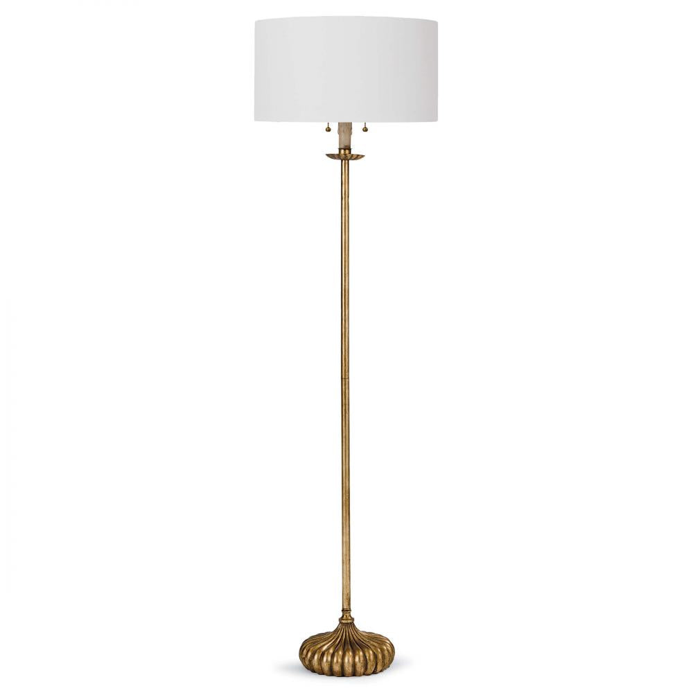 Regina Andrew  Clove Stem Floor Lamp (Antique Gold Leaf) Lamp Regina Andrew   
