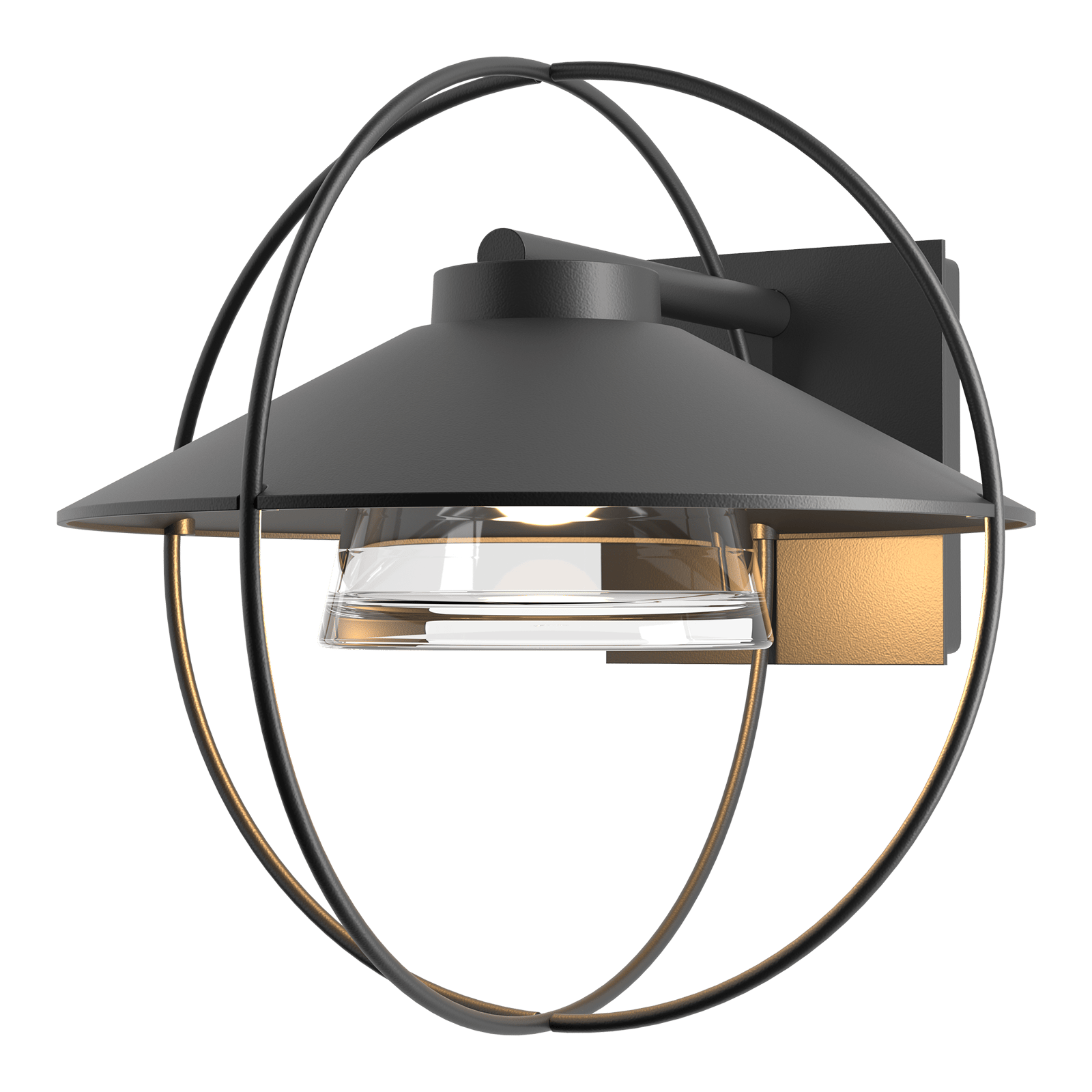 Hubbardton Forge Halo Small Outdoor Sconce Outdoor l Wall Hubbardton Forge Coastal Black  