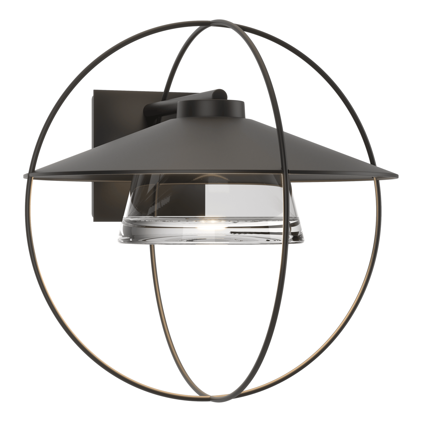 Hubbardton Forge Halo Large Outdoor Sconce Outdoor l Wall Hubbardton Forge Coastal Black  