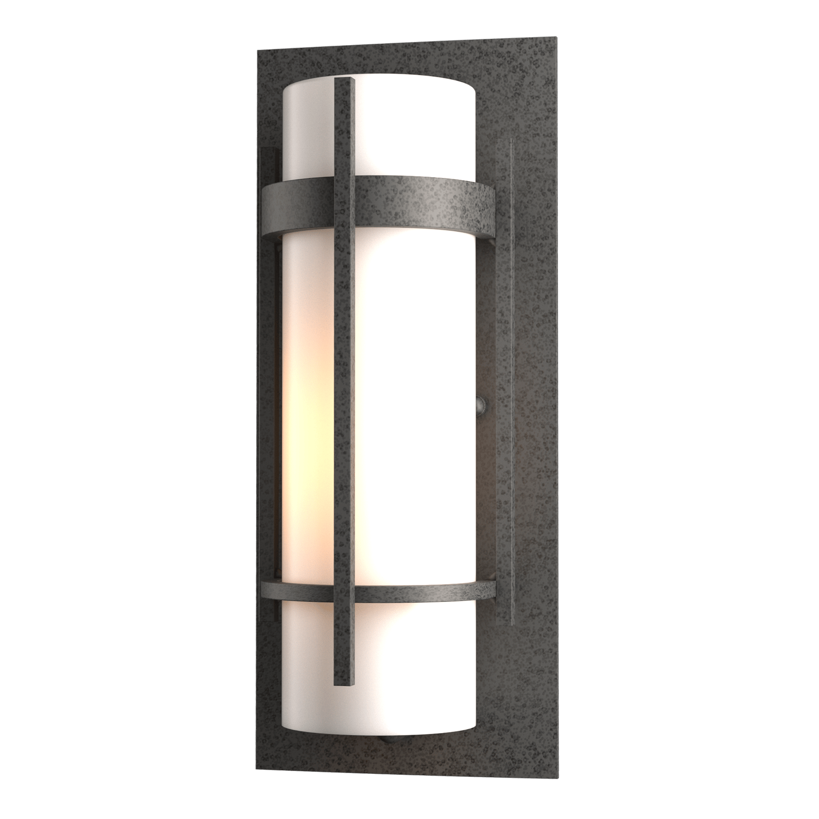 Hubbardton Forge Banded Small Outdoor Sconce Outdoor l Wall Hubbardton Forge Coastal Natural Iron  