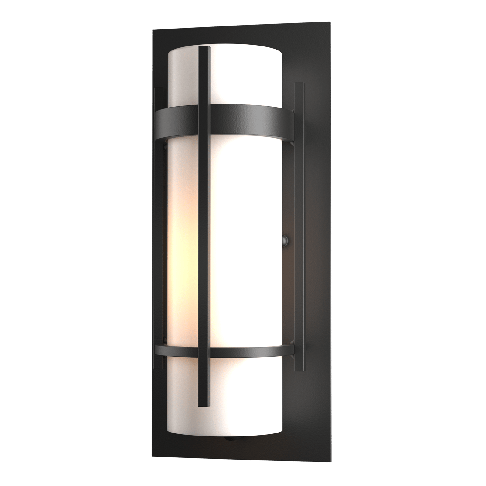 Hubbardton Forge Banded Small Outdoor Sconce Outdoor l Wall Hubbardton Forge Coastal Black  