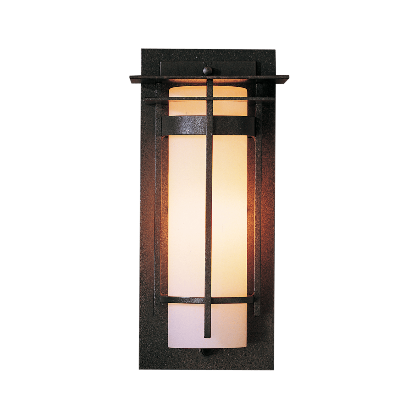 Hubbardton Forge Banded with Top Plate Small Outdoor Sconce Outdoor l Wall Hubbardton Forge Coastal Natural Iron  