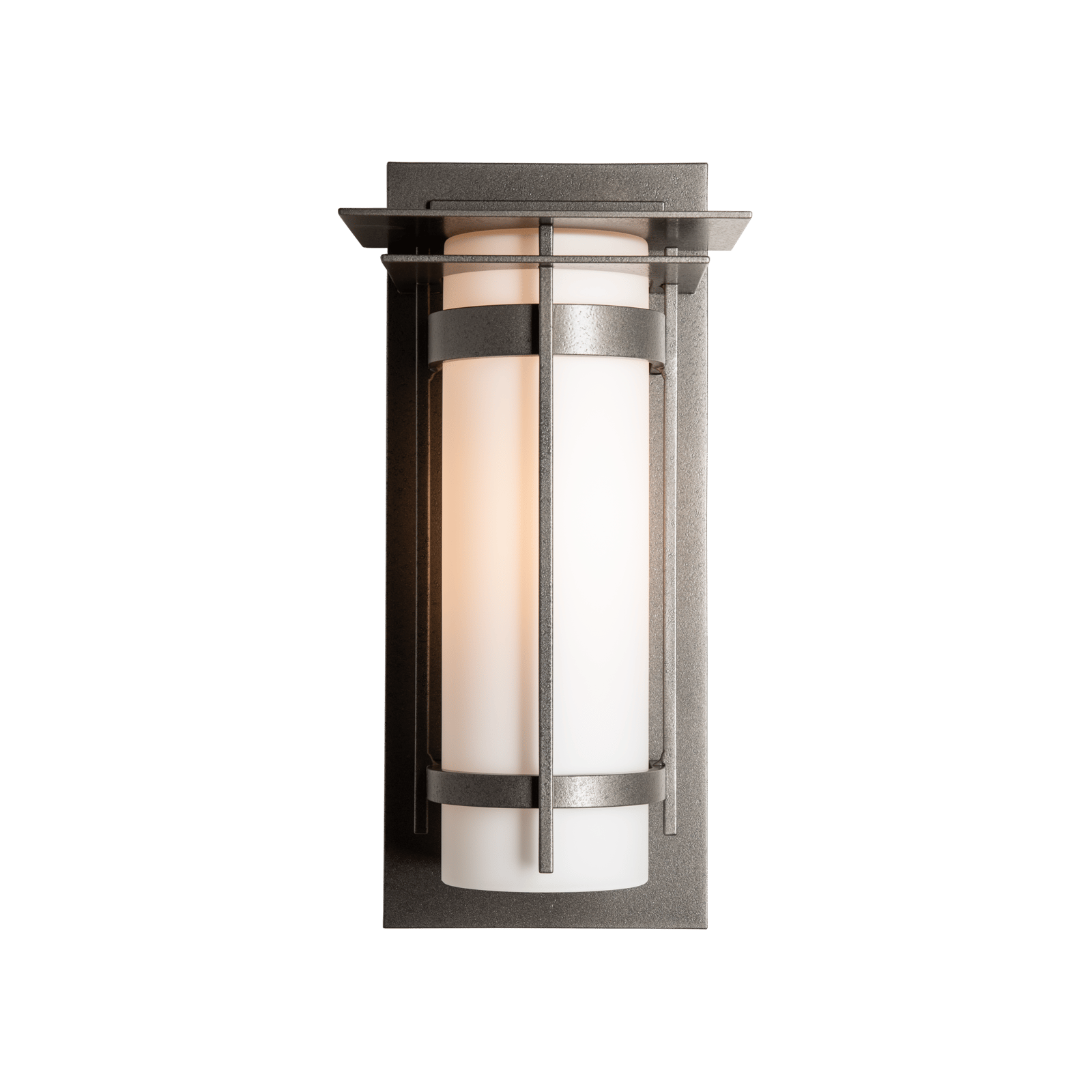 Hubbardton Forge Banded with Top Plate Outdoor Sconce Outdoor l Wall Hubbardton Forge Coastal Natural Iron  