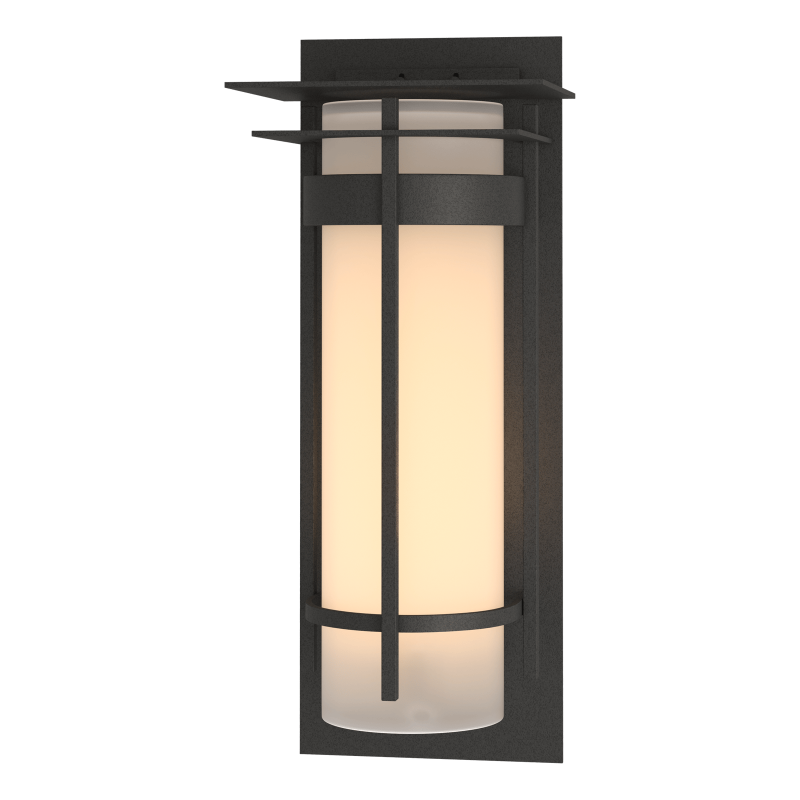 Hubbardton Forge Banded with Top Plate Extra Large Outdoor Sconce Outdoor l Wall Hubbardton Forge Coastal Natural Iron  