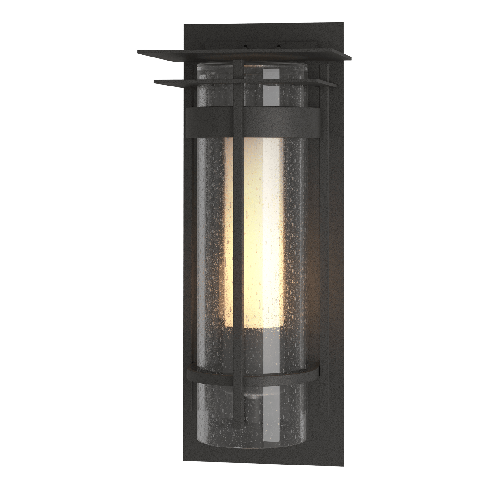 Hubbardton Forge Torch Small Outdoor Sconce with Top Plate Outdoor l Wall Hubbardton Forge Coastal Natural Iron  