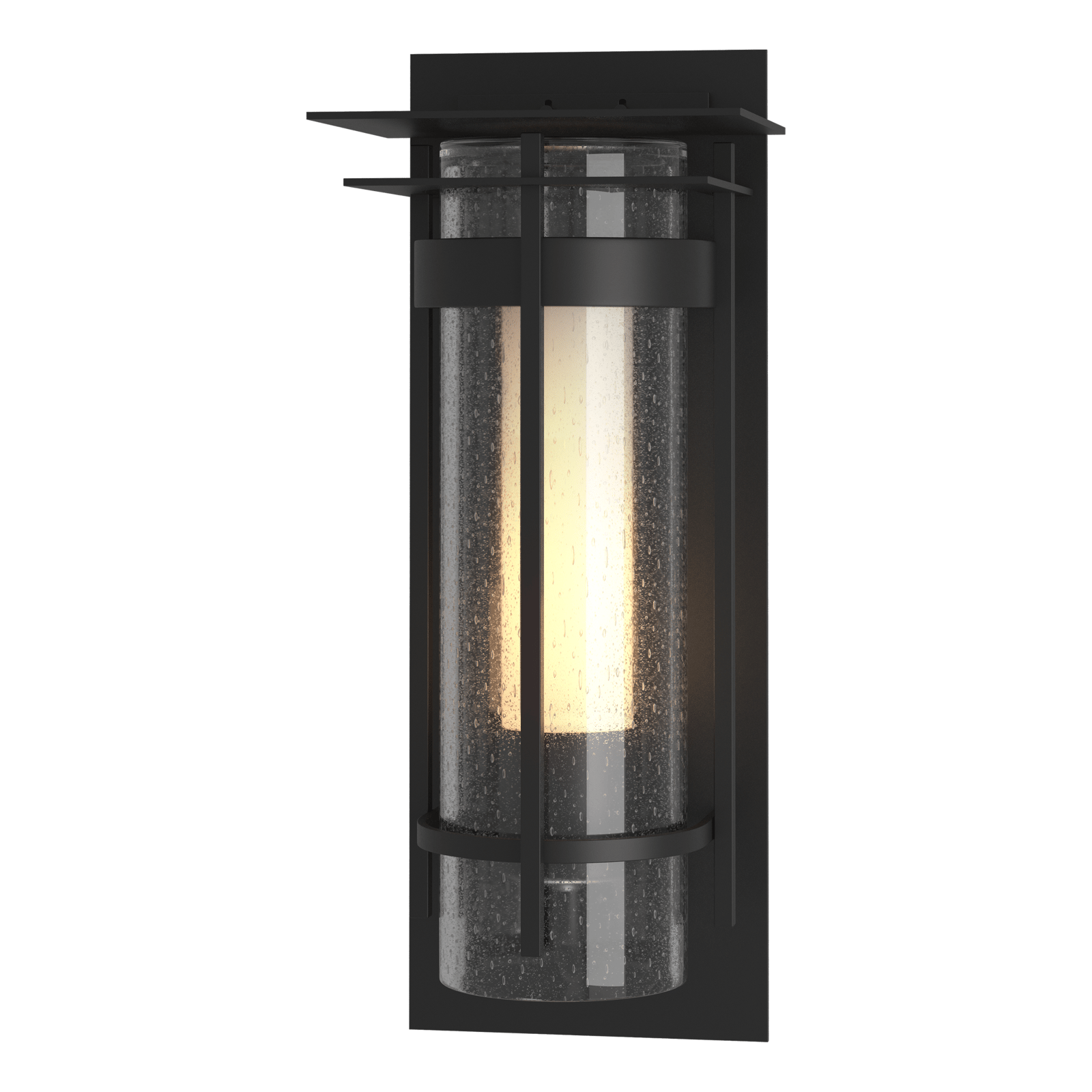 Hubbardton Forge Torch Small Outdoor Sconce with Top Plate Outdoor l Wall Hubbardton Forge Coastal Black  