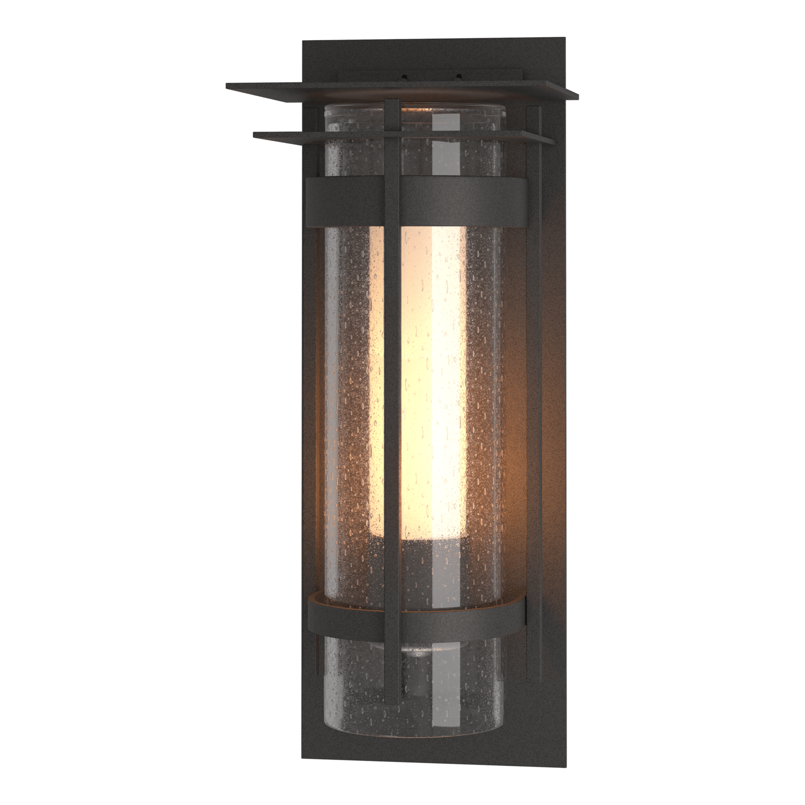 Hubbardton Forge Torch with Top Plate Large Outdoor Sconce Outdoor l Wall Hubbardton Forge Coastal Natural Iron  