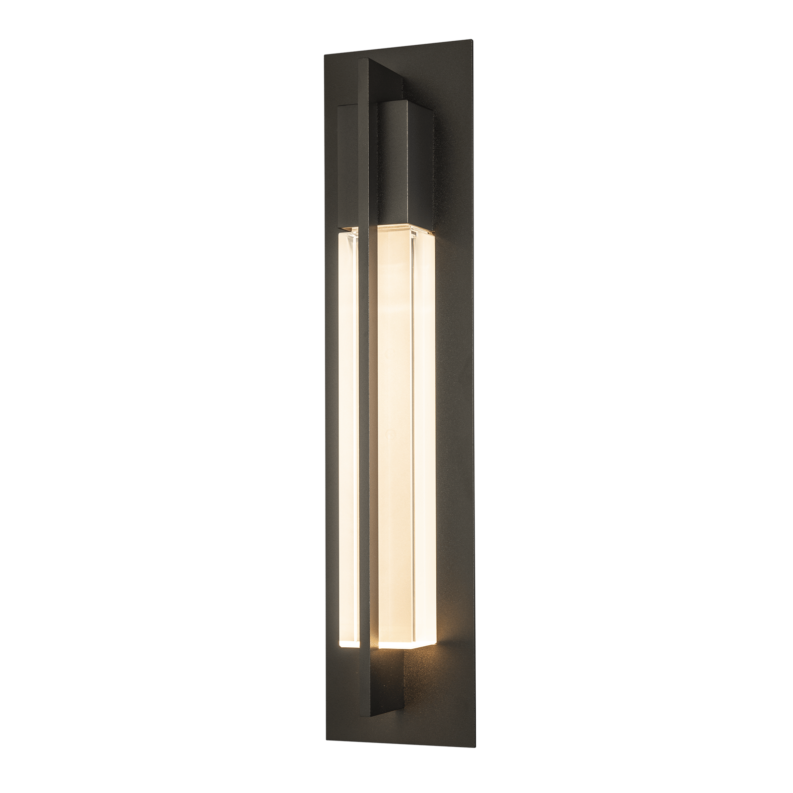 Hubbardton Forge Axis Large Outdoor Sconce Outdoor l Wall Hubbardton Forge Coastal Black Clear Glass (ZM) 
