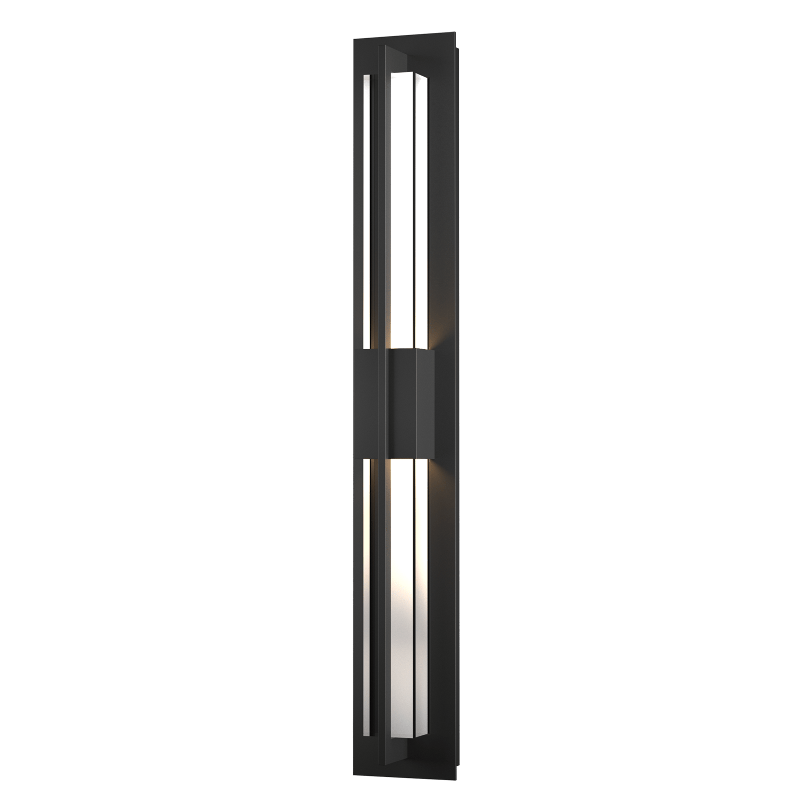 Hubbardton Forge Double Axis Large LED Outdoor Sconce Outdoor l Wall Hubbardton Forge Coastal Black Clear Glass (ZM) 