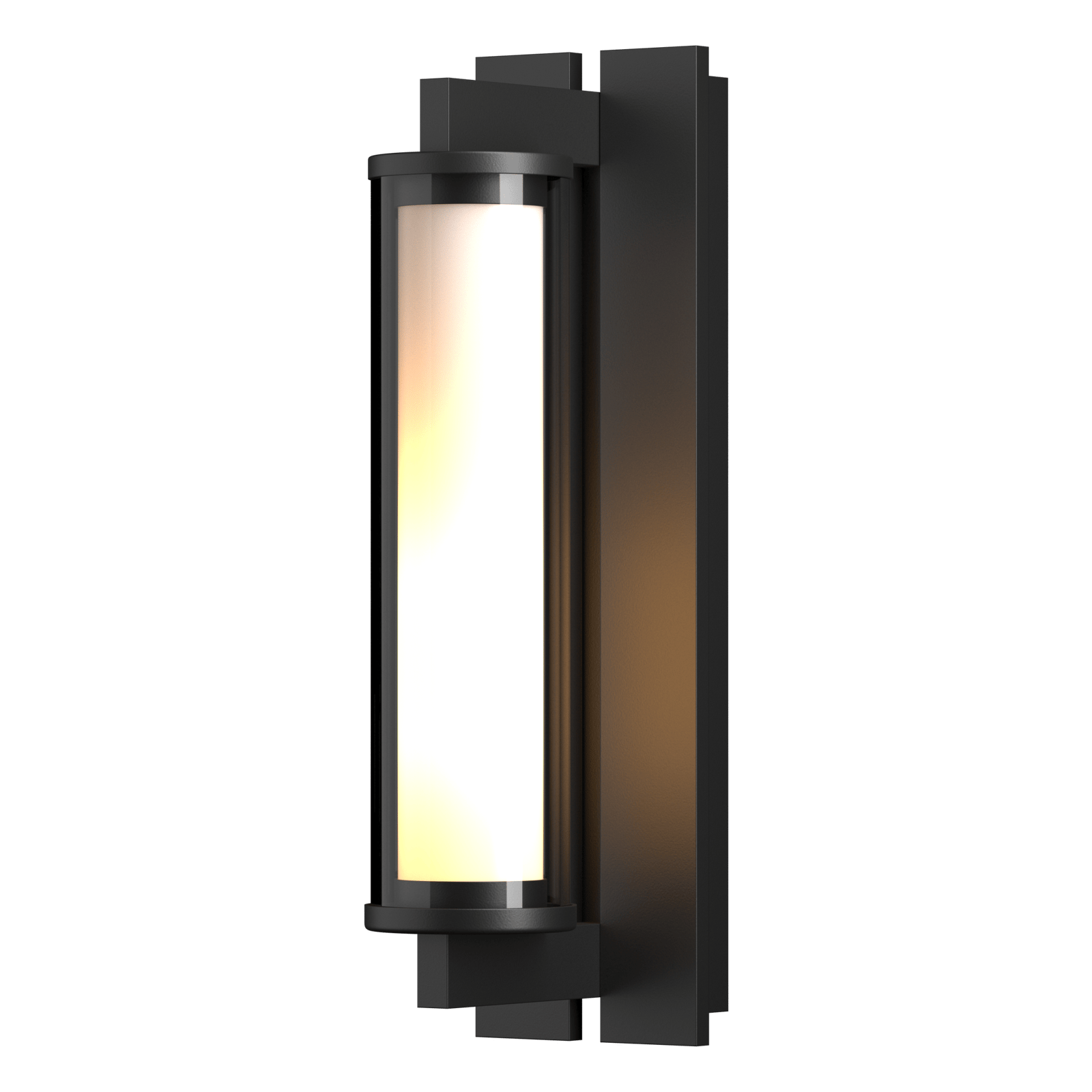 Hubbardton Forge Fuse Outdoor Sconce Outdoor l Wall Hubbardton Forge Coastal Black Clear Glass (ZM) 