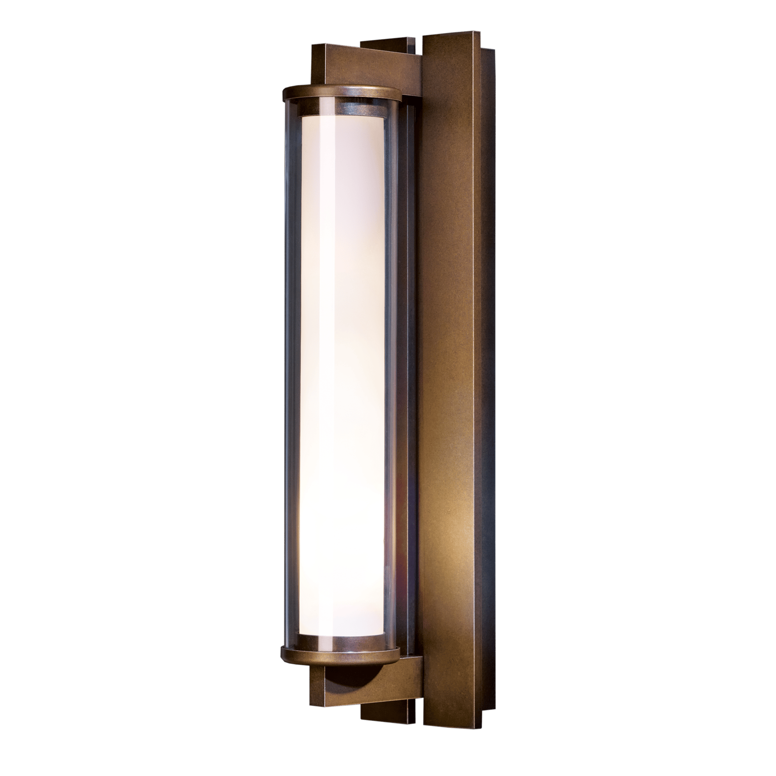 Hubbardton Forge Fuse Large Outdoor Sconce Outdoor l Wall Hubbardton Forge Coastal Bronze Clear Glass (ZM) 