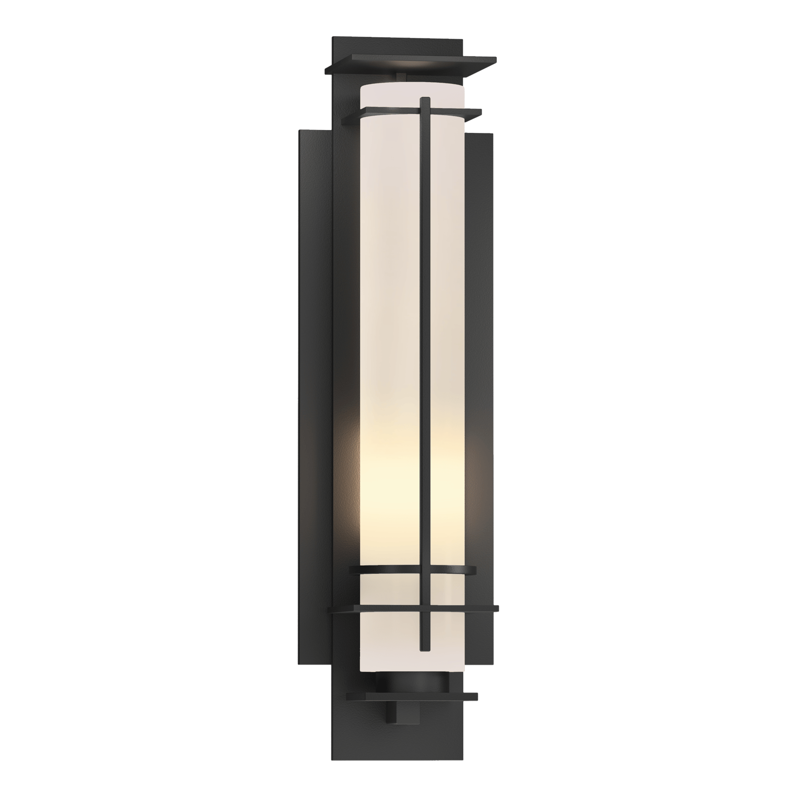 Hubbardton Forge After Hours Small Outdoor Sconce Outdoor l Wall Hubbardton Forge Coastal Black Opal Glass (GG) 