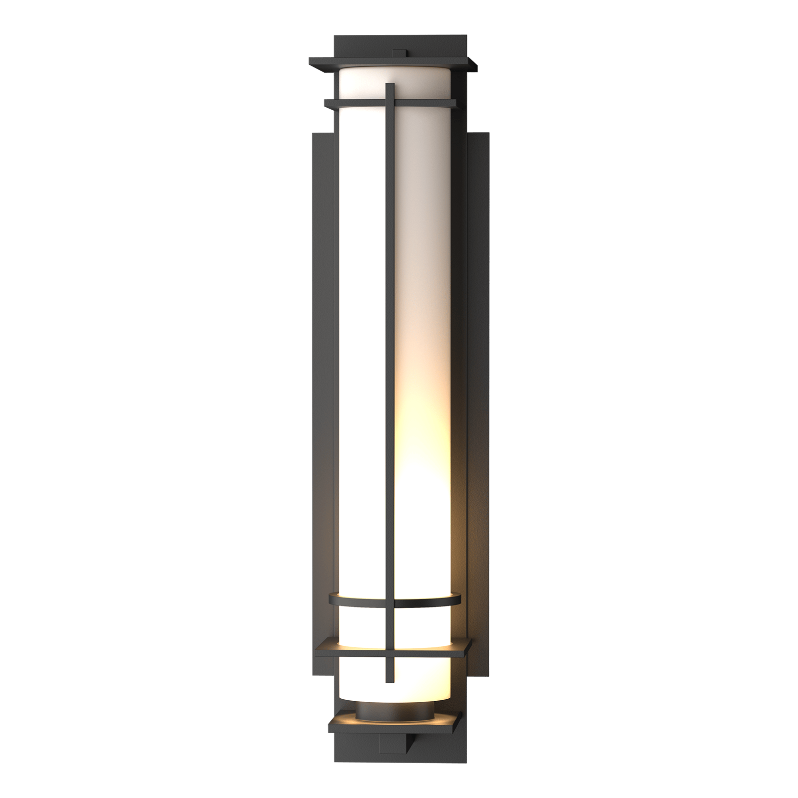 Hubbardton Forge After Hours Large Outdoor Sconce Outdoor l Wall Hubbardton Forge Coastal Black Opal Glass (GG) 