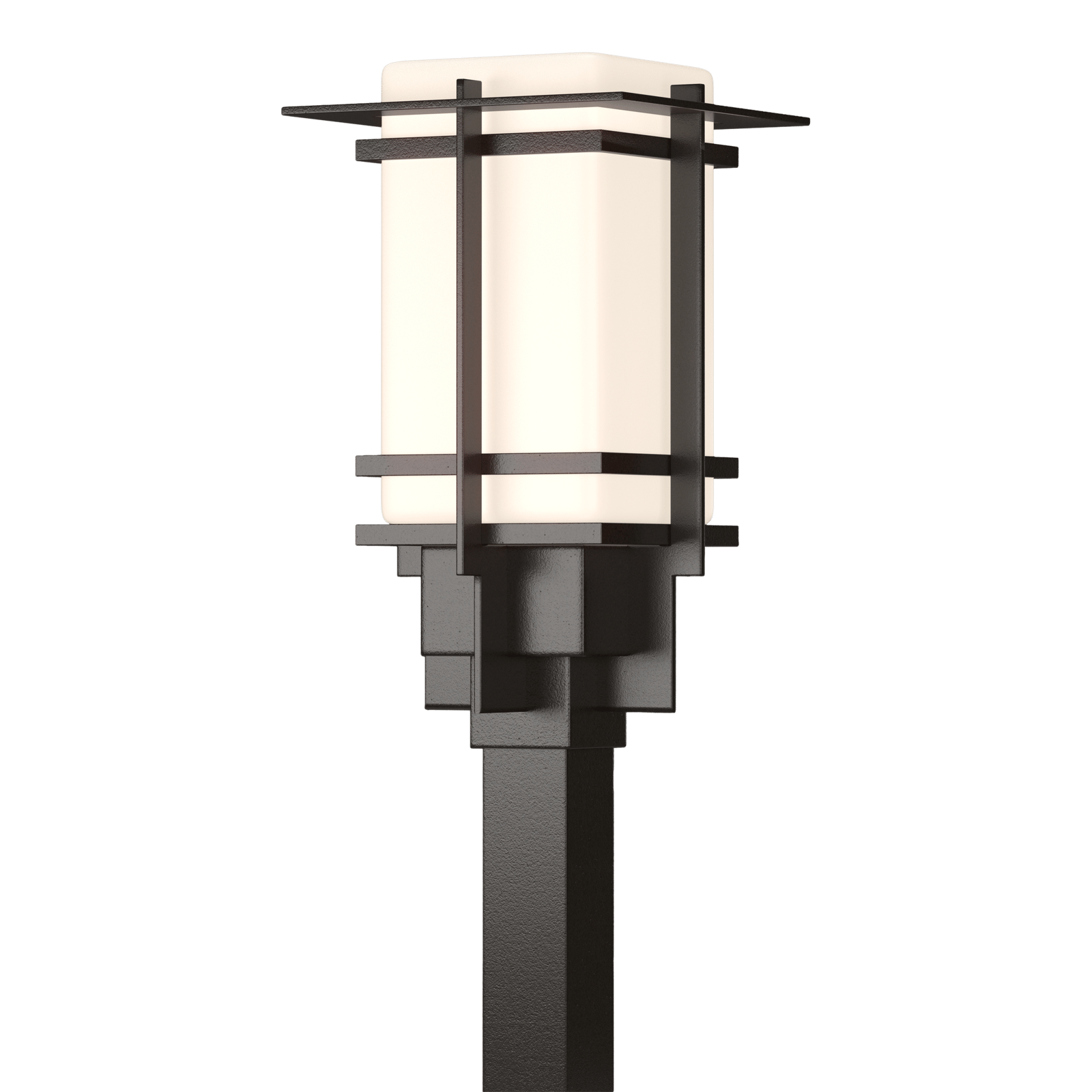 Hubbardton Forge Tourou Outdoor Post Light Outdoor l Post/Pier Mounts Hubbardton Forge Coastal Oil Rubbed Bronze Opal Glass (GG) 