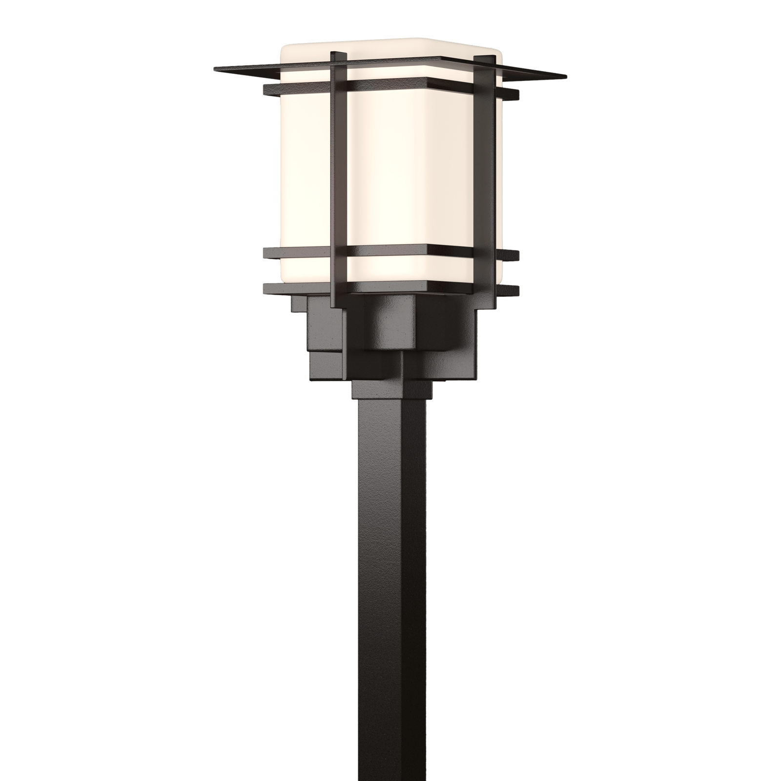Hubbardton Forge Tourou Large Outdoor Post Light Outdoor l Post/Pier Mounts Hubbardton Forge Coastal Oil Rubbed Bronze Opal Glass (GG) 