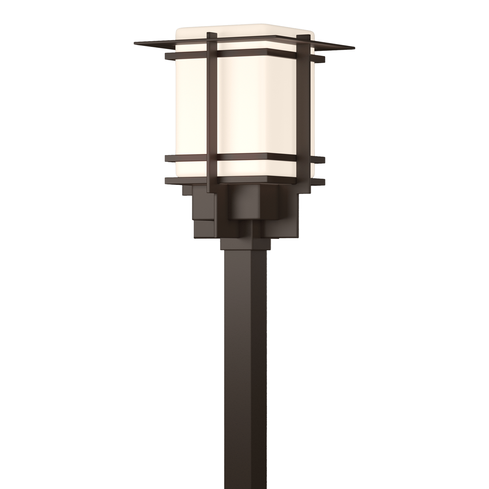 Hubbardton Forge Tourou Large Outdoor Post Light Outdoor l Post/Pier Mounts Hubbardton Forge Coastal Bronze Opal Glass (GG) 