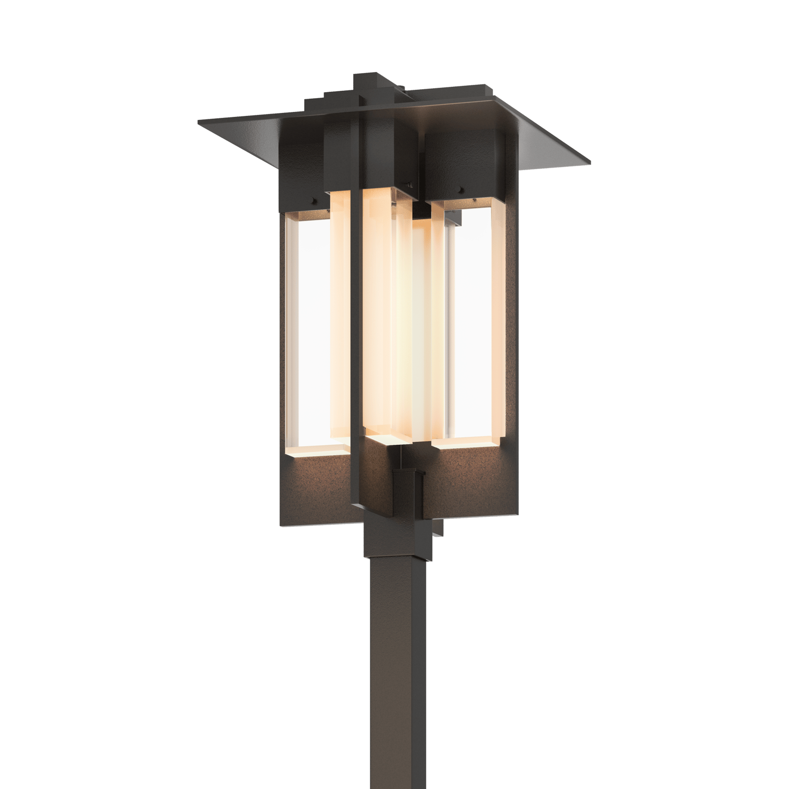 Hubbardton Forge Axis Large Outdoor Post Light Outdoor l Post/Pier Mounts Hubbardton Forge Coastal Oil Rubbed Bronze Clear Glass (ZM) 