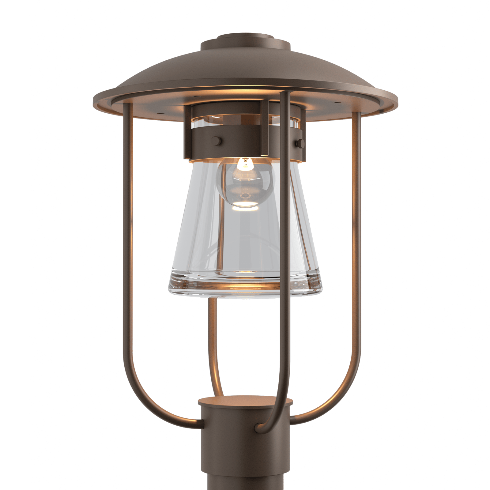Hubbardton Forge Erlenmeyer Outdoor Post Light Outdoor l Post/Pier Mounts Hubbardton Forge Coastal Bronze Clear Glass (ZM) 