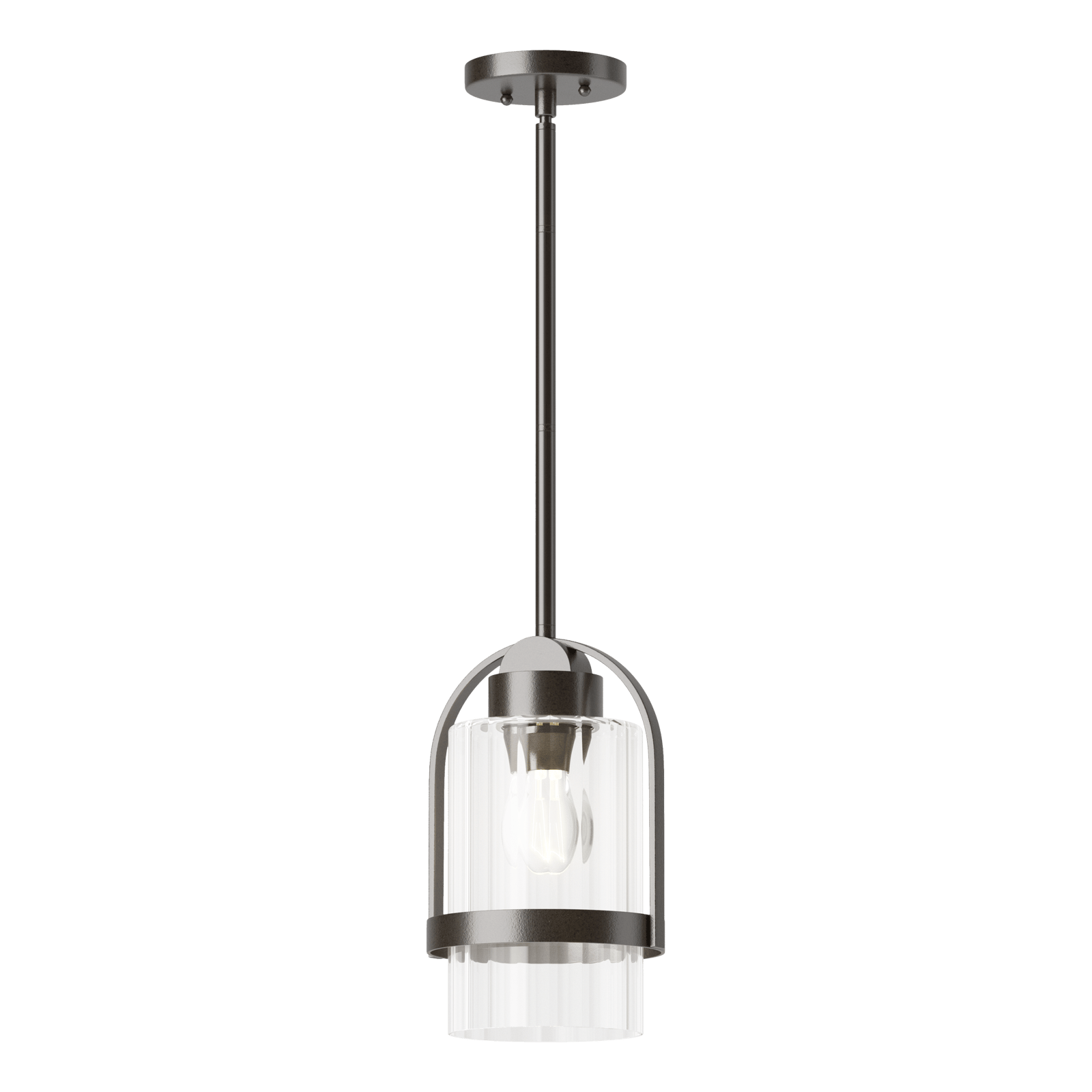 Hubbardton Forge Alcove Outdoor Pendant Outdoor Light Fixture l Hanging Hubbardton Forge Coastal Oil Rubbed Bronze Clear Glass (ZM) 