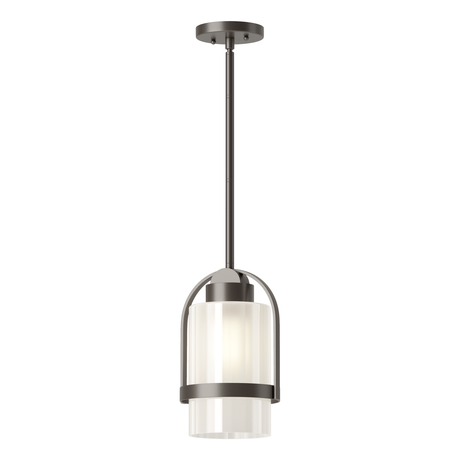 Hubbardton Forge Alcove Outdoor Pendant Outdoor Light Fixture l Hanging Hubbardton Forge Coastal Dark Smoke Frosted Glass (FD) 