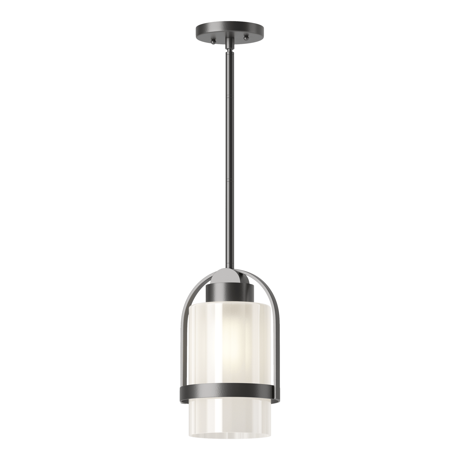 Hubbardton Forge Alcove Outdoor Pendant Outdoor Light Fixture l Hanging Hubbardton Forge Coastal Black Frosted Glass (FD) 