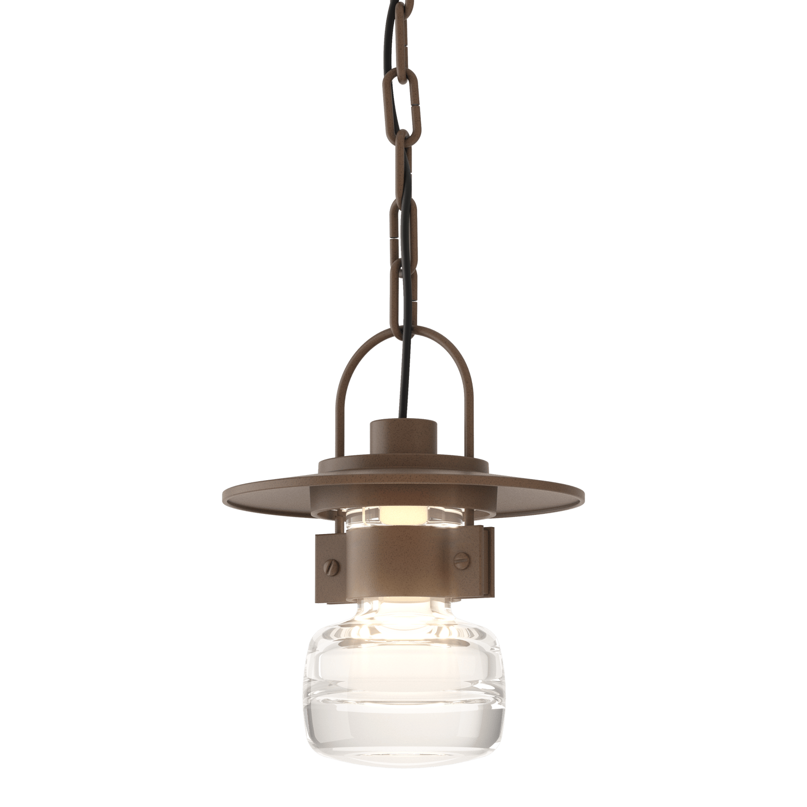 Hubbardton Forge Mason Small Outdoor Ceiling Fixture Outdoor l Wall Hubbardton Forge Coastal Bronze Clear Glass (ZM) 