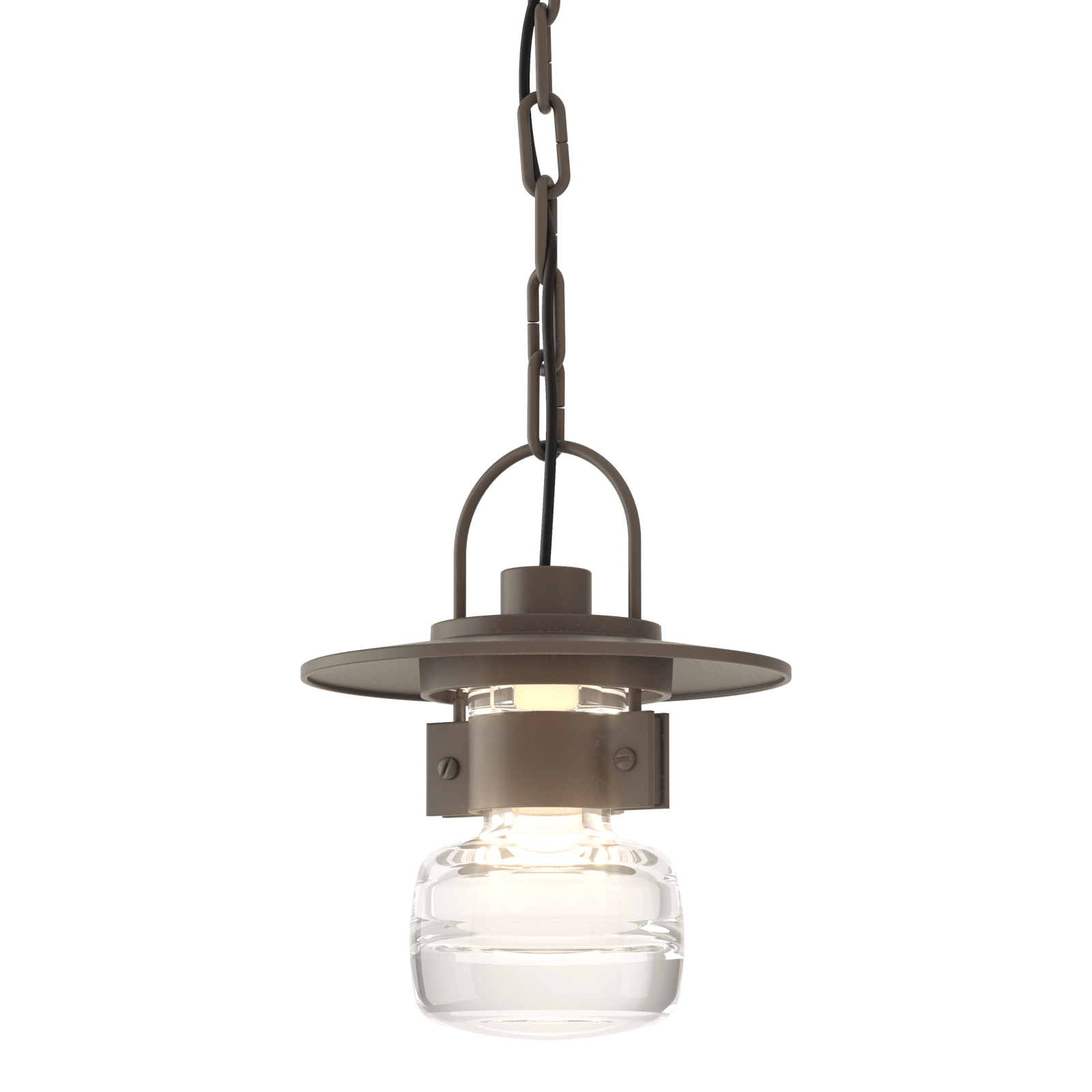 Hubbardton Forge Mason Small Outdoor Ceiling Fixture Outdoor l Wall Hubbardton Forge Coastal Dark Smoke Clear Glass (ZM) 