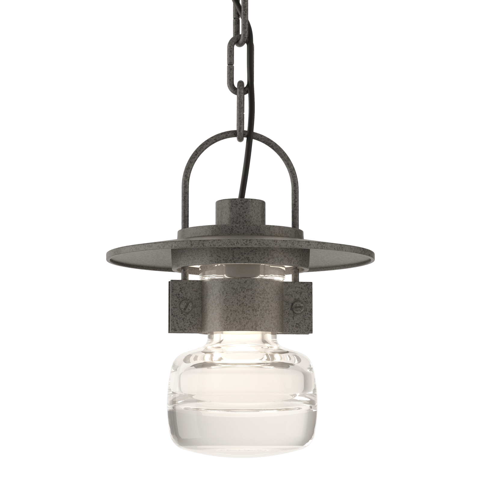 Hubbardton Forge Mason Outdoor Ceiling Fixture Outdoor l Wall Hubbardton Forge Coastal Natural Iron Clear Glass (ZM) 
