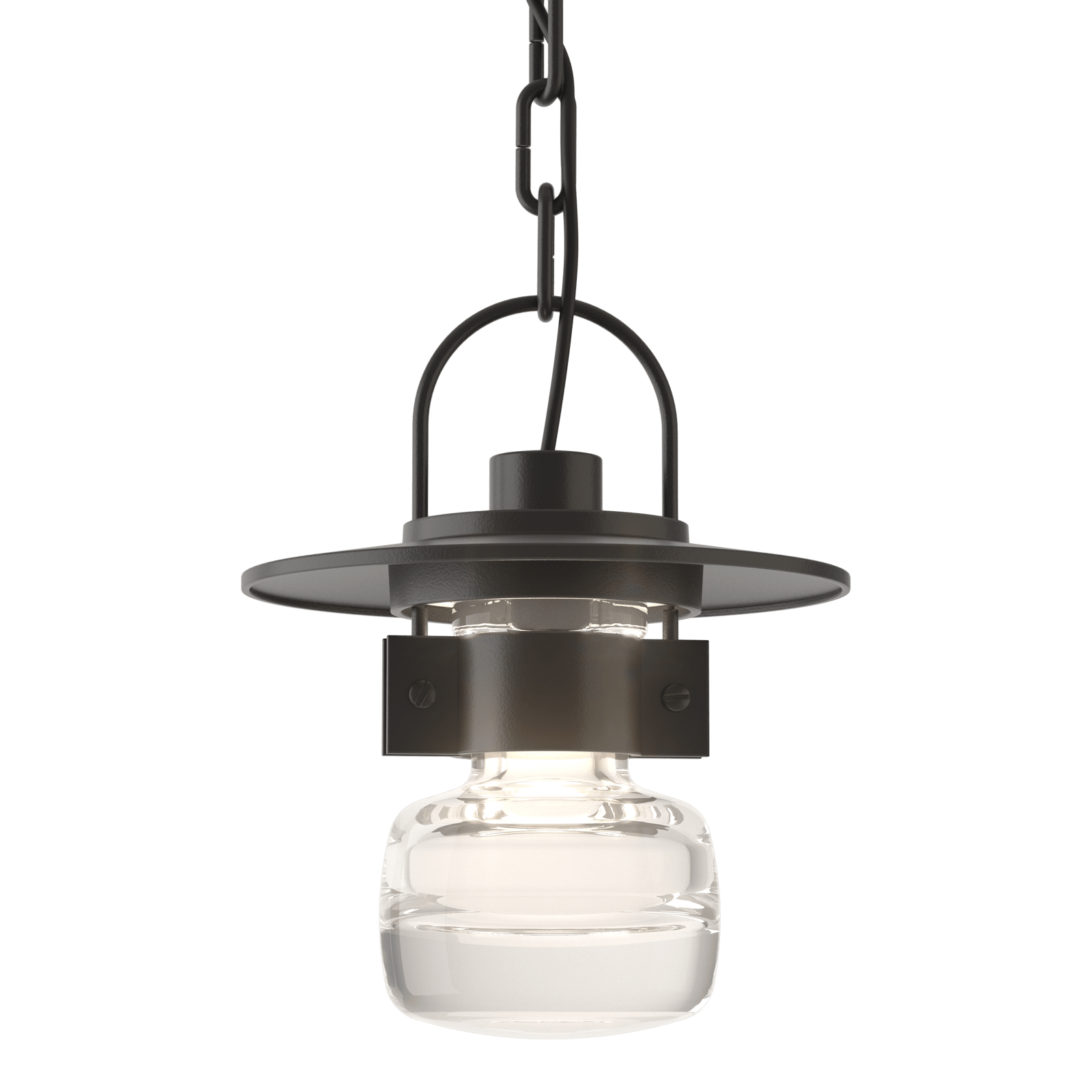 Hubbardton Forge Mason Outdoor Ceiling Fixture Outdoor l Wall Hubbardton Forge Coastal Black Clear Glass (ZM) 