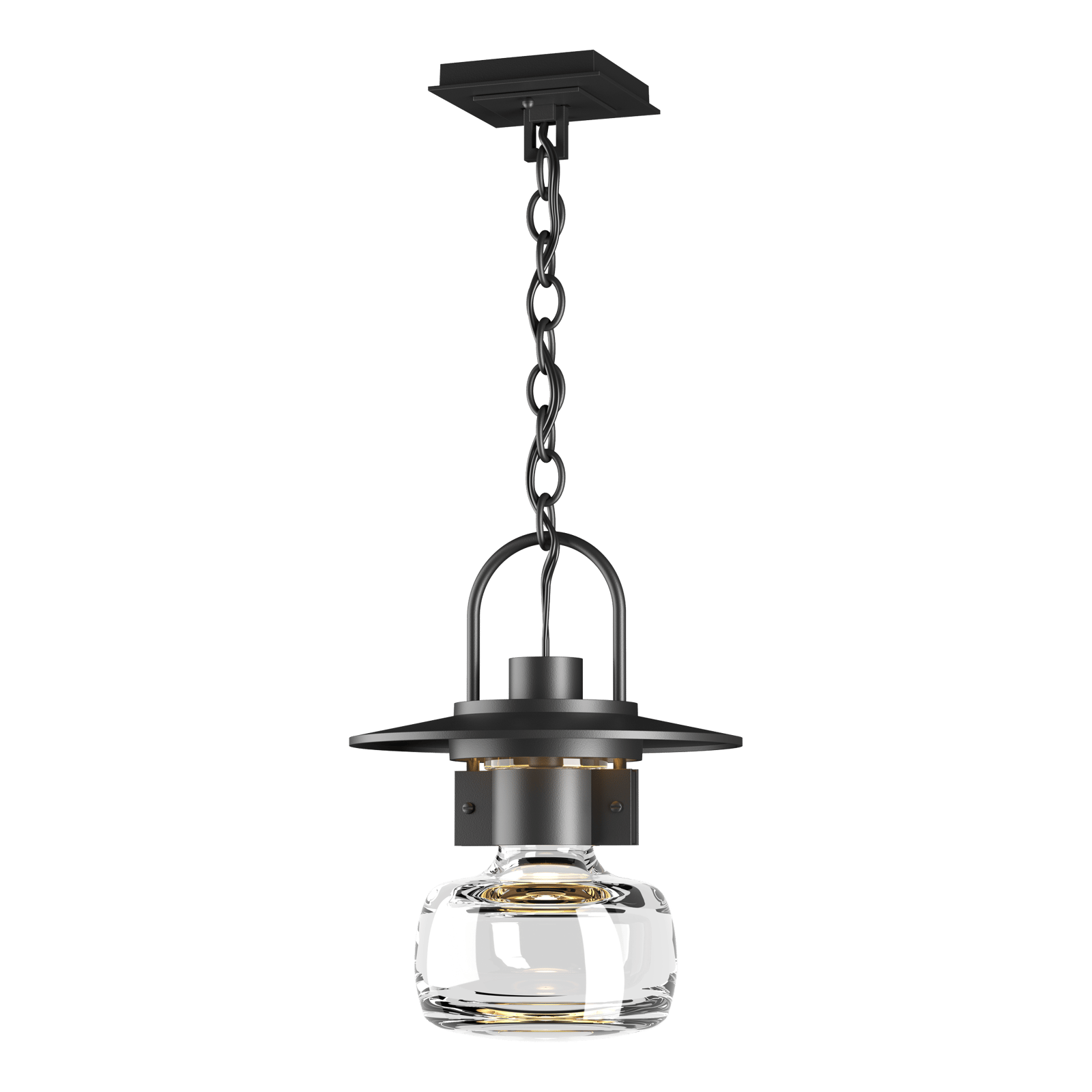 Hubbardton Forge Mason Large Outdoor Ceiling Fixture Outdoor l Wall Hubbardton Forge Coastal Black Clear Glass (ZM) 
