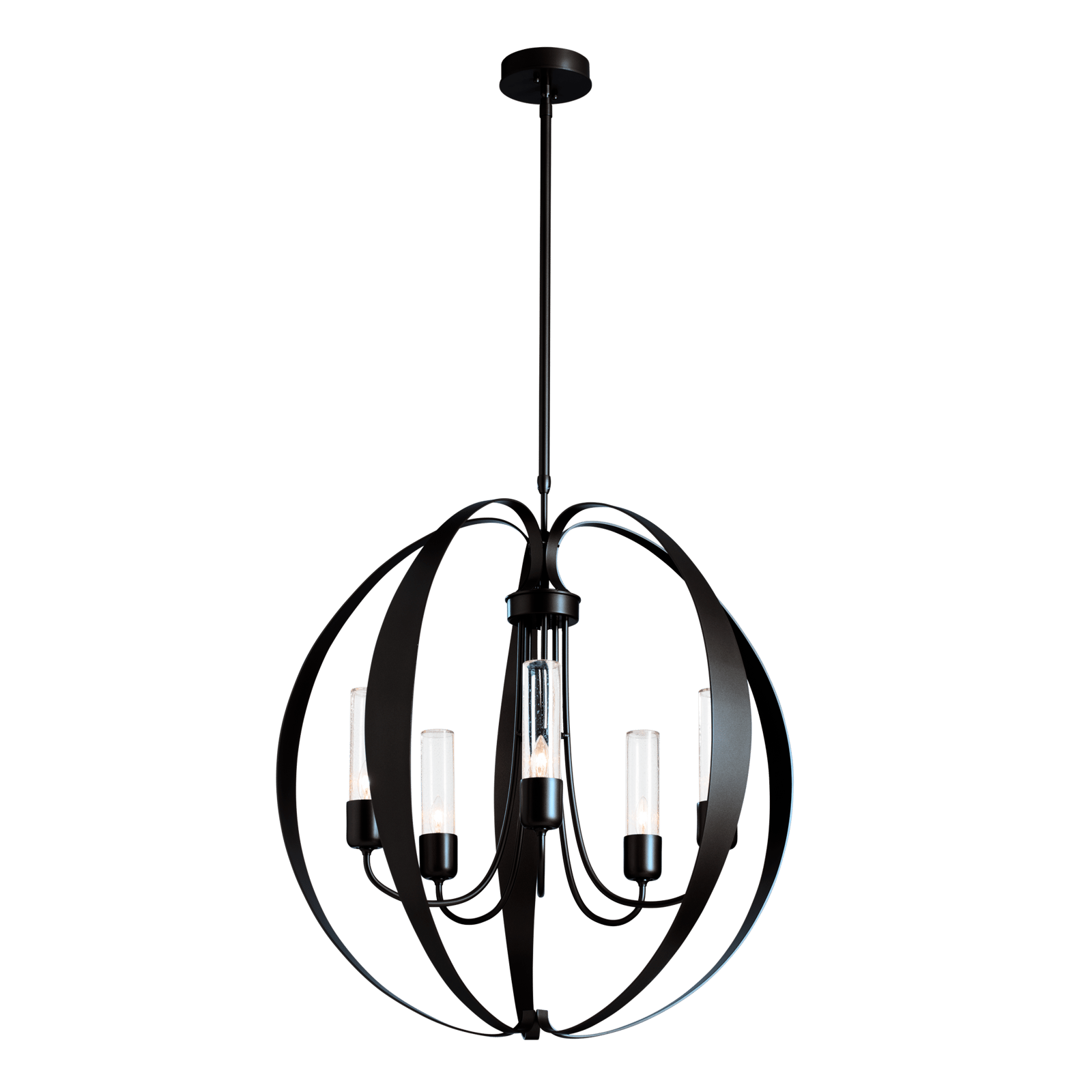Hubbardton Forge Pomme Outdoor Pendant Outdoor Light Fixture l Hanging Hubbardton Forge Coastal Black Seeded Clear Glass (II) 