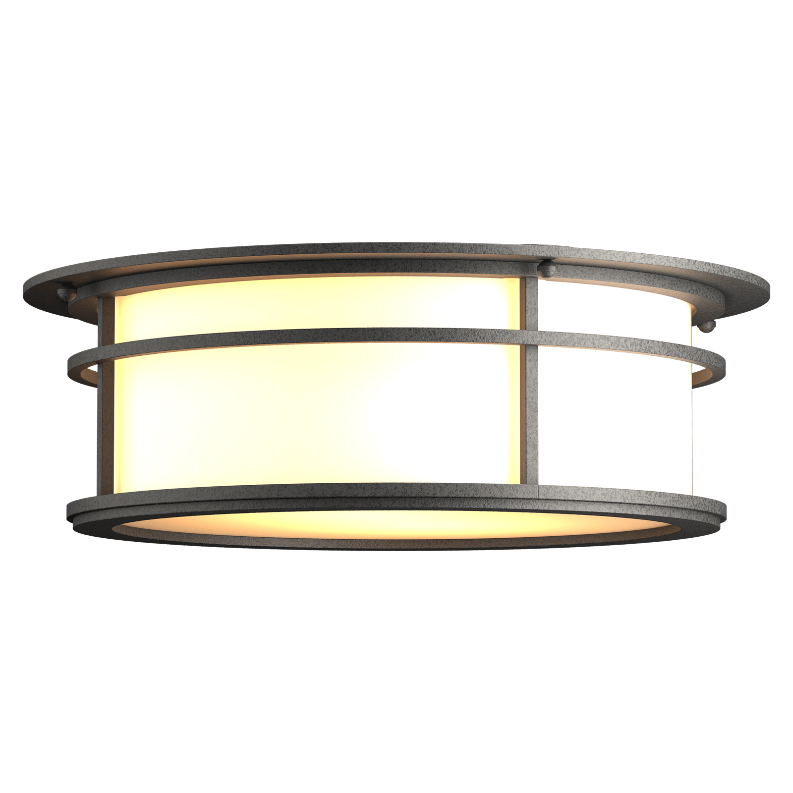 Hubbardton Forge Province Outdoor Flush Mount Outdoor l Wall Hubbardton Forge Coastal Natural Iron Opal Glass (GG) 