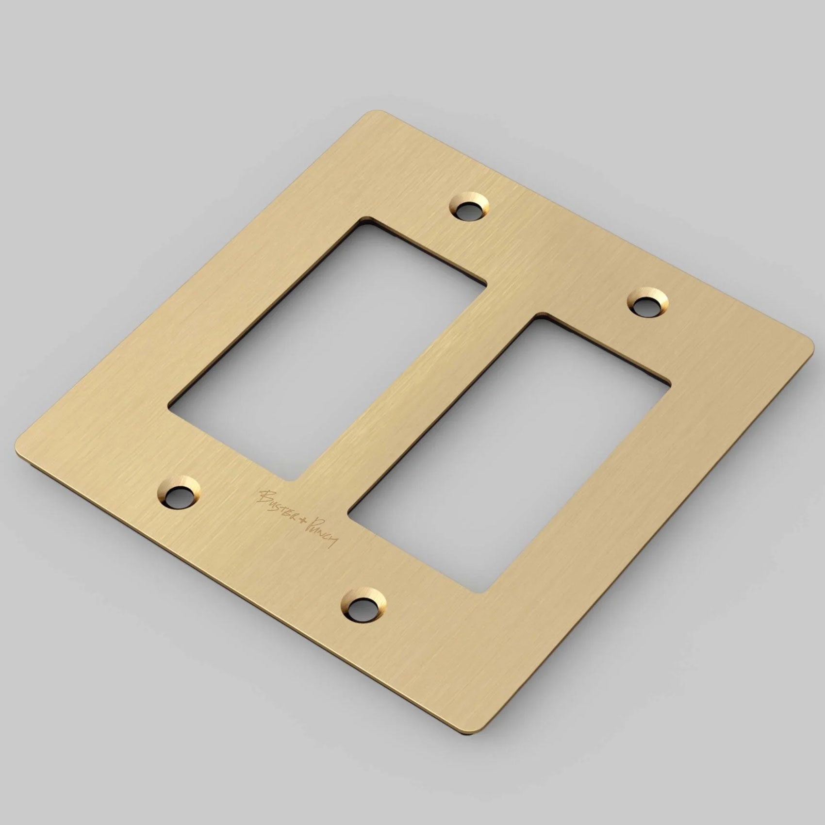 Buster + Punch Wall Plates l 2 Gang Lighting Controls Buster + Punch Brass  