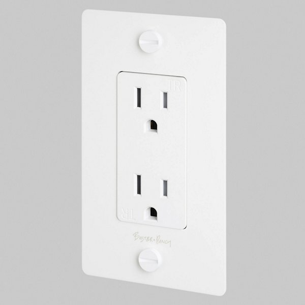 Buster + Punch 1G Duplex Outlet Complete Kit Lighting Controls Buster + Punch White White White