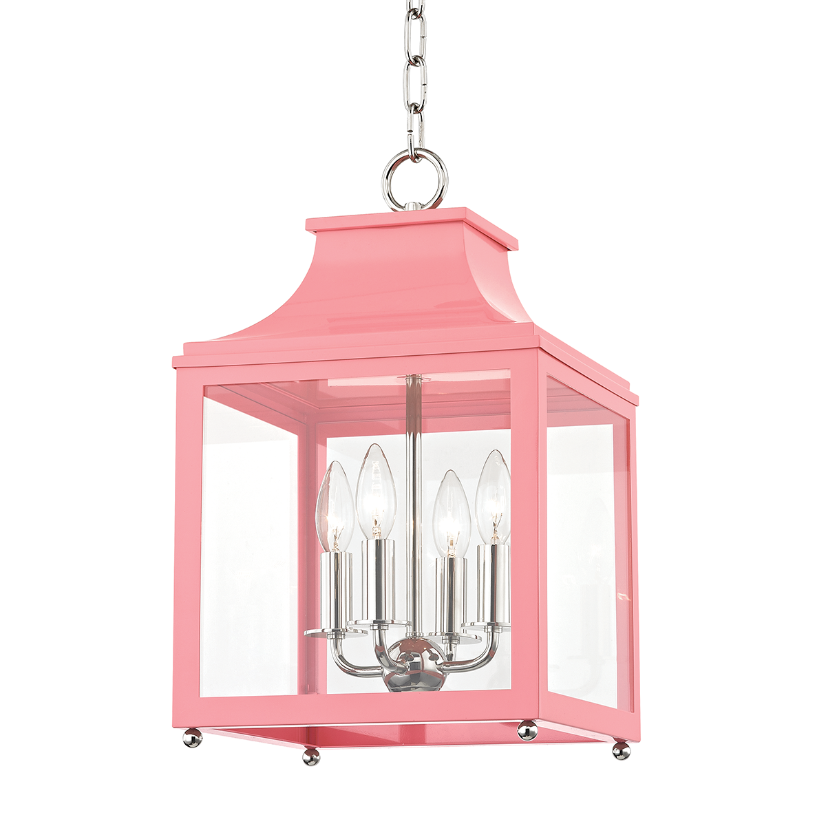 Mitzi Leigh Lantern Lantern Mitzi Polished Nickel/pink  