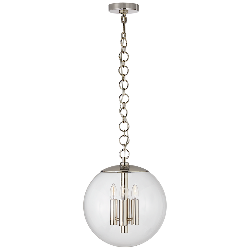 Visual Comfort & Co. Turenne Medium Globe Pendant Ceiling Lights Visual Comfort & Co. Hand-Rubbed Antique Brass  