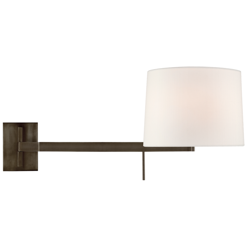 Visual Comfort & Co. Sweep Medium Left Articulating Sconce Wall Lights Visual Comfort & Co. Bronze  