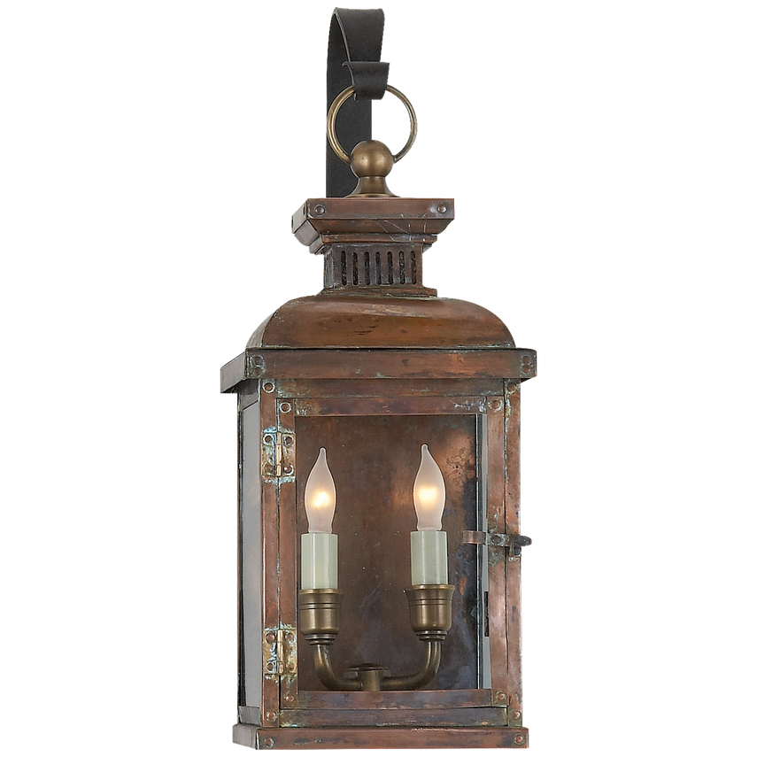 Visual Comfort & Co. Suffork Small Scroll Arm Lantern Outdoor Lighting Visual Comfort & Co. Natural Copper  
