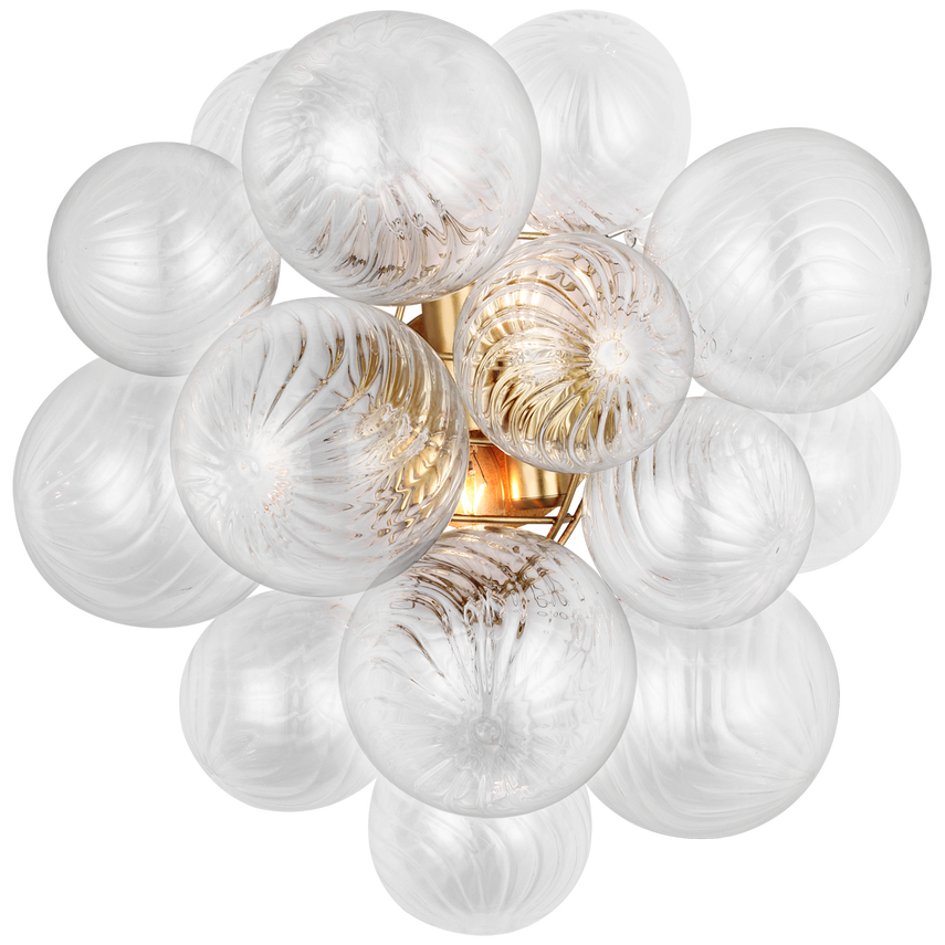 Visual Comfort & Co. Talia Medium Sconce Wall Lights Visual Comfort & Co. Burnished Silver Leaf  