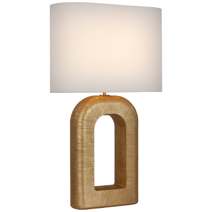 Visual Comfort & Co. Utopia Large Combed Table Lamp Table Lamps Visual Comfort & Co. Aged Iron  