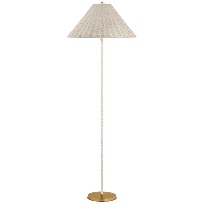 Visual Comfort & Co. Wimberley Medium Wrapped Floor Lamp Floor Lamps Visual Comfort & Co. Soft Brass  