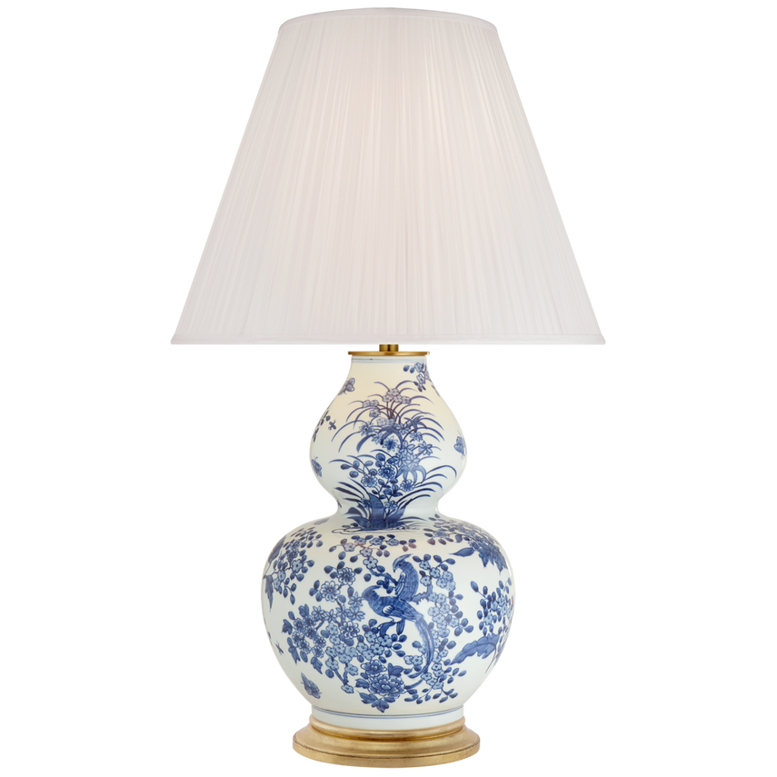 Visual Comfort & Co. Sydnee Large Gourd Table Lamp Table Lamps Visual Comfort & Co. Blue and White Porcelain  