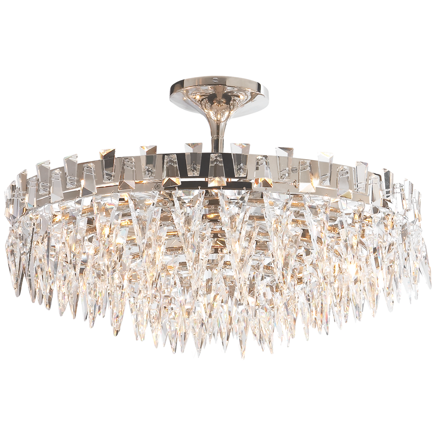 Visual Comfort & Co. Trillion Large Flush Mount Ceiling Lights Visual Comfort & Co. Hand-Rubbed Antique Brass  