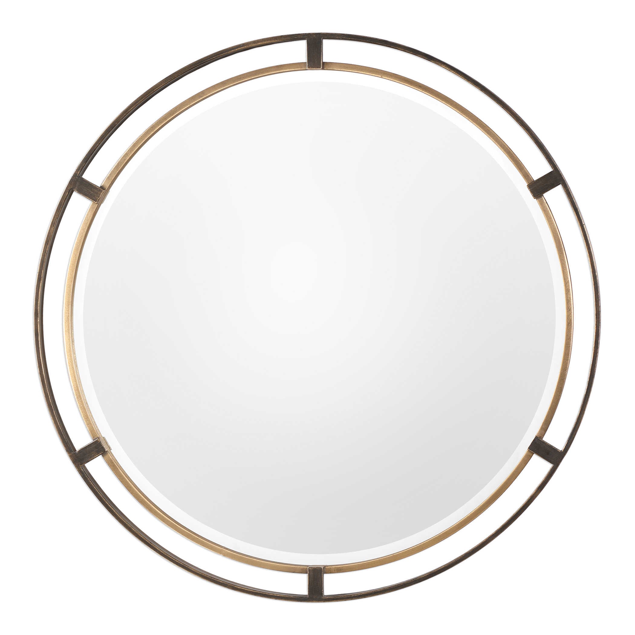 Uttermost Carrizo Bronze Round Mirror Mirror Uttermost MDF, GLASS, IRON  
