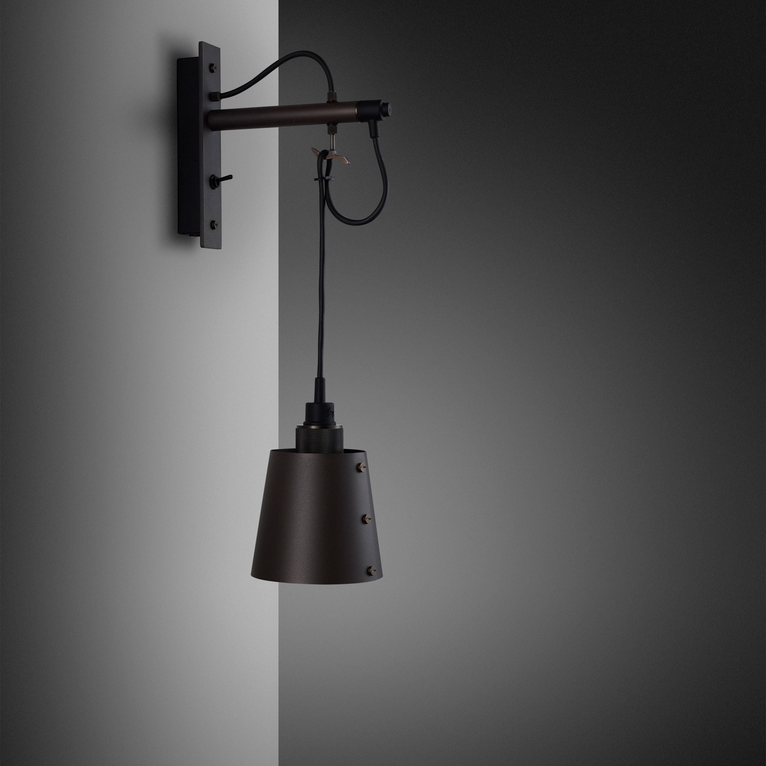 Buster + Punch Hooked Wall Sconce Wall Light Fixtures Buster + Punch Graphite/Smoked Bronze & Graphite Shade Small 