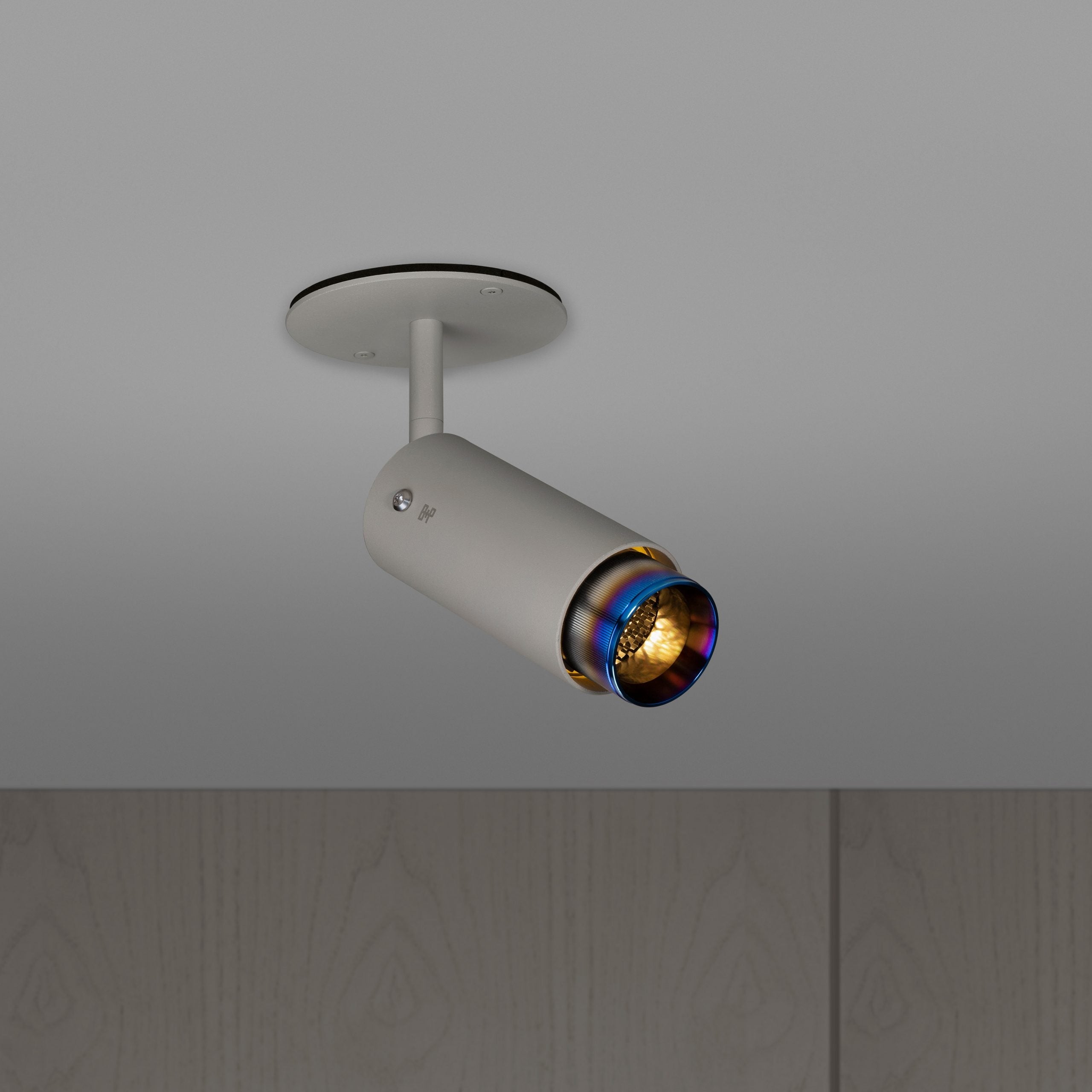 Buster + Punch Exhaust Spot Flush Mount Ceiling Light Buster + Punch Stone & Burnt Steel  