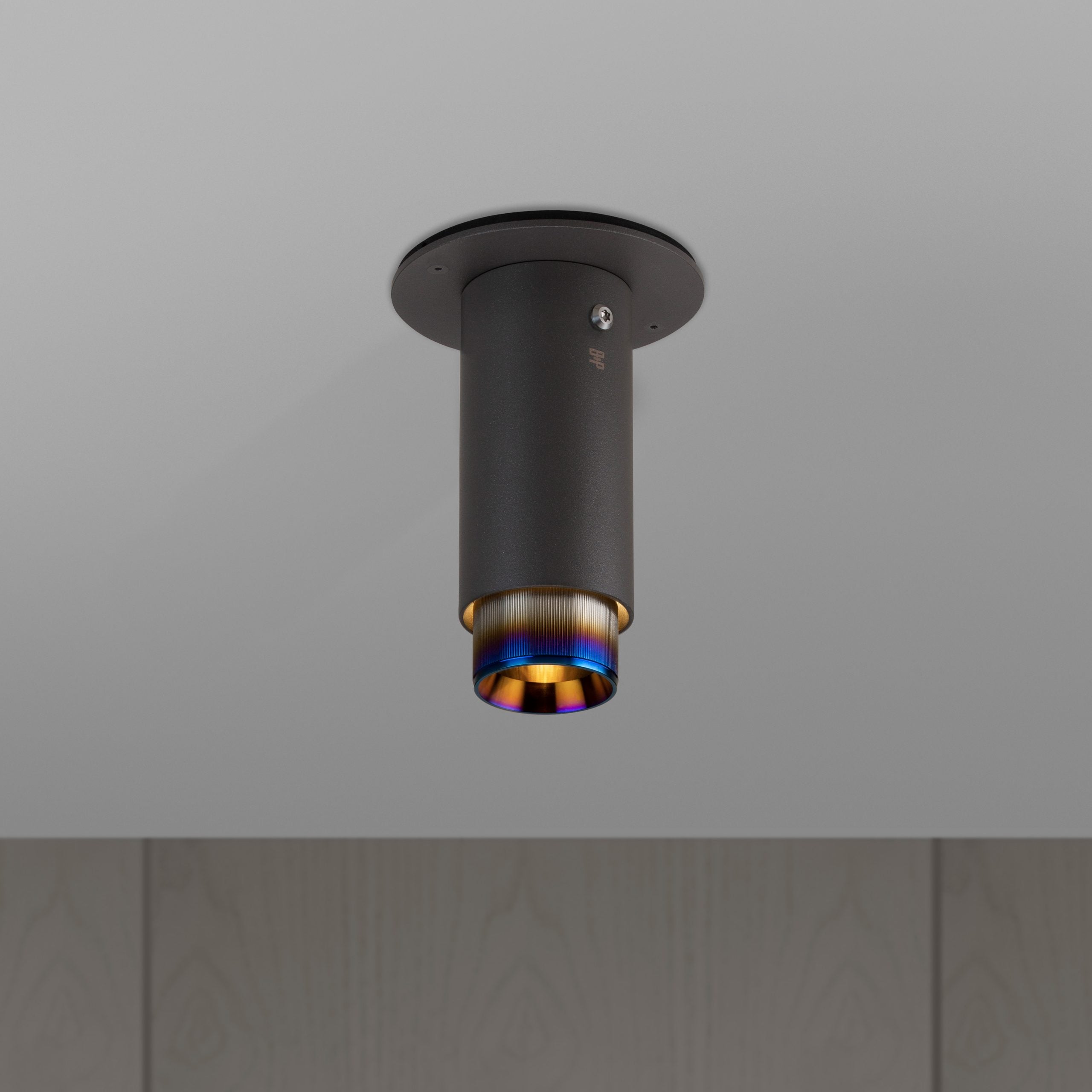 Buster + Punch Exhaust Surface Flush Mount Ceiling Light Buster + Punch Graphite & Burnt Steel  