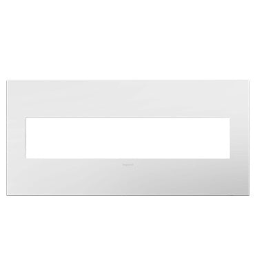Adorne Gloss White-on-White Wall Plate Lighting Controls Legrand Gloss White 5-Gang 