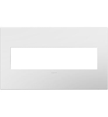 Adorne Gloss White-on-White Wall Plate Lighting Controls Legrand Gloss White 4-Gang 