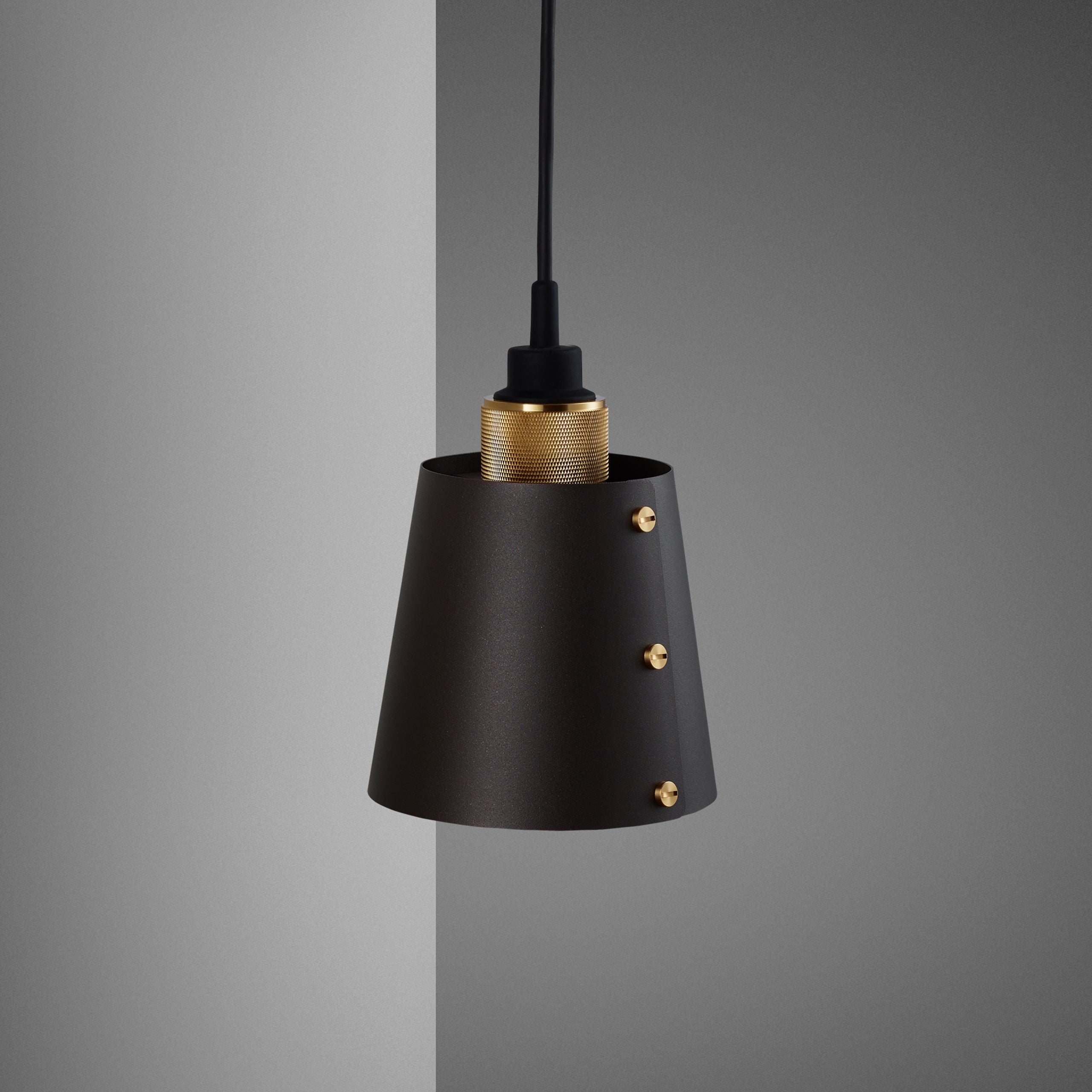 Buster + Punch Hooked Wall Sconce Wall Light Fixtures Buster + Punch Graphite/Brass & Graphite Shade Small 